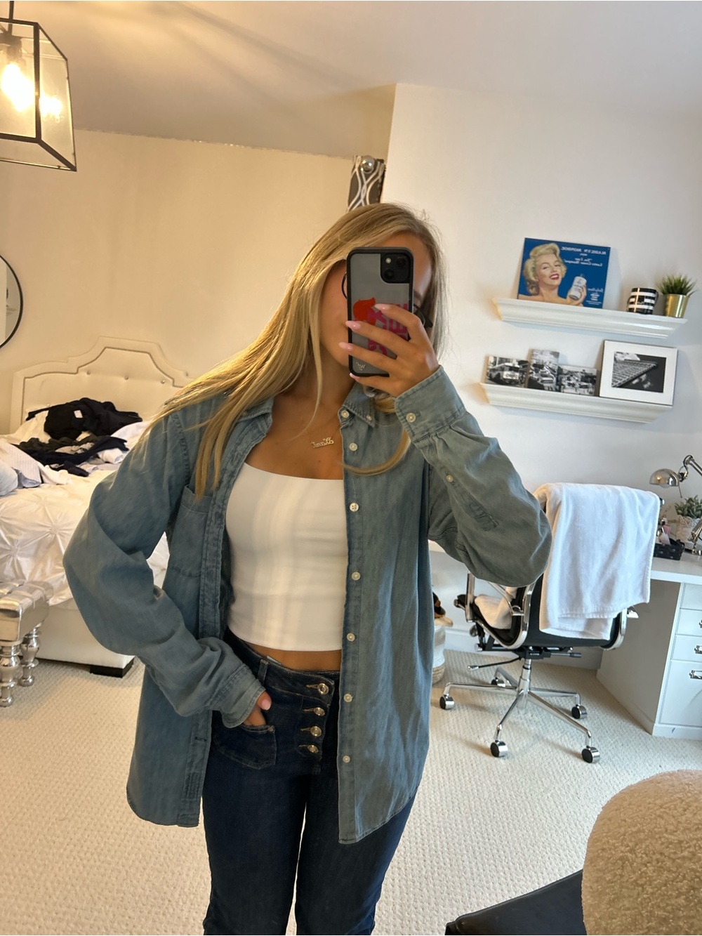 Club Monaco denim top